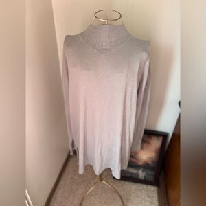 Abercrombie brushed texture gray turtleneck size large
